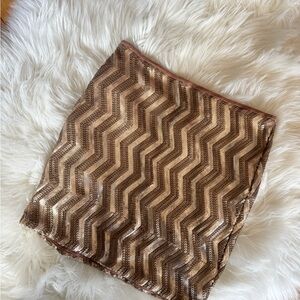 Free People Gold Sequin Mini Skirt